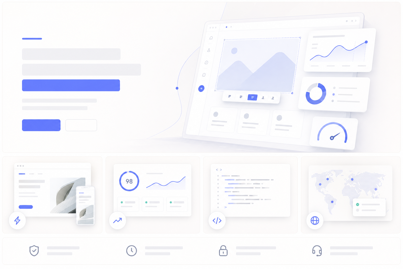 Webdesign Franken Illustration für regionale Websites, Struktur und Performance