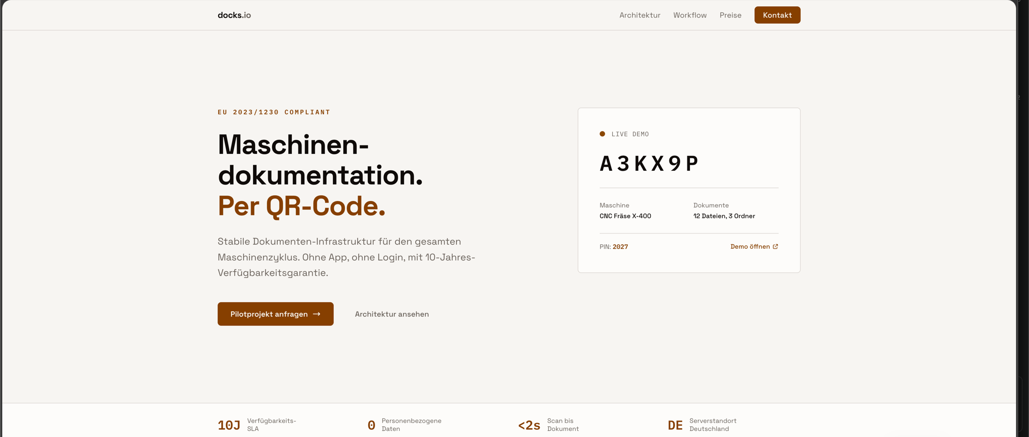 Screenshot von docks